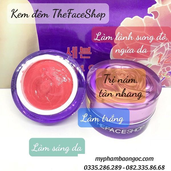 BỘ KEM THE FACE SHOP TÍM DƯỠNG TRẮNG DA TRỊ NÁM HÀN QUỐC
